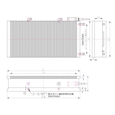 WATER COOLING MICROPITCH TYPE ELECTROMAGNETIC CHUCK