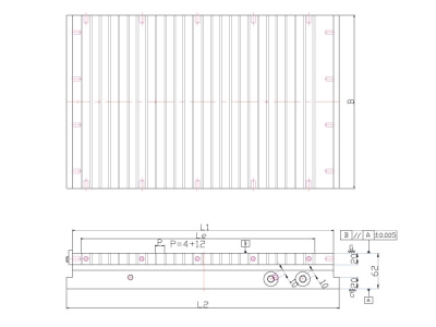 WIDE PITCH PERMANENT MAGNETIC CHUCK